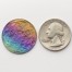 TRUE MOON RAINBOW (small) Niobium Multicolor Coin Round High relief 3D effect